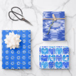 Hoja De Papel De Regalo Encantadores patrones de Hanukkah Estrellas sudade<br><div class="desc">Espero que te guste este paquete de variedades de papel hecho a mano. Revisa mi tienda por muchos más colores y patrones y hazme saber si quieres algo personalizado.</div>