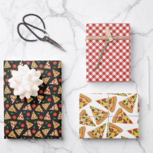 Hoja De Papel De Regalo Encantadores Patrones de Pizza Red Gingham