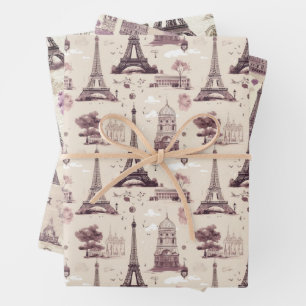 Hoja De Papel De Regalo Encanto parisino vintage
