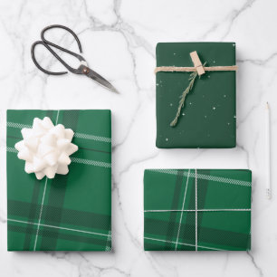 Hoja De Papel De Regalo Encimera verde de vacaciones y clásico de las estr