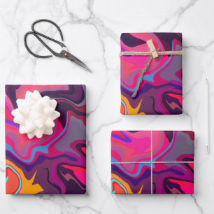 Hoja De Papel De Regalo Energía vibrante en aguas abstractas