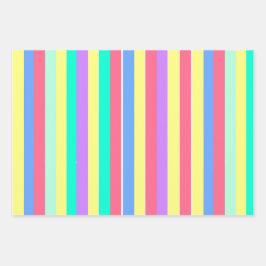 Hoja De Papel De Regalo Energizing Spring Pastel Stripes