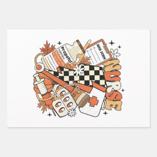 Hoja De Papel De Regalo Enfermera con vida agradecida Turquía educó a enfe