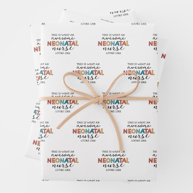 Hoja De Papel De Regalo Enfermera neonatal divertida y asombrosa apreciaci (In situ)