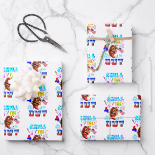 Hoja De Papel De Regalo Enfría el 4 fuera