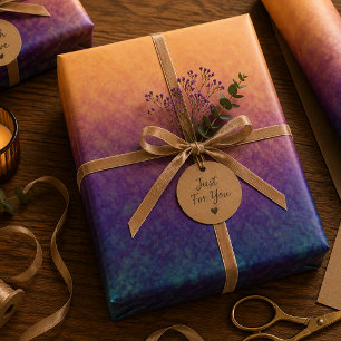 Hoja De Papel De Regalo Ensoñación del Crepúsculo Dorado