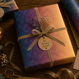 Hoja De Papel De Regalo Ensoñación del Crepúsculo Dorado