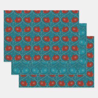 Hoja De Papel De Regalo Envase para regalo de Mittens 3