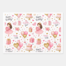 Hoja De Papel De Regalo envoltorio de cumpleaños