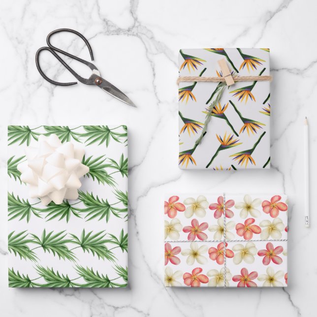 Hoja De Papel De Regalo Envoltura (3 patrones) - Hawai (Anverso)
