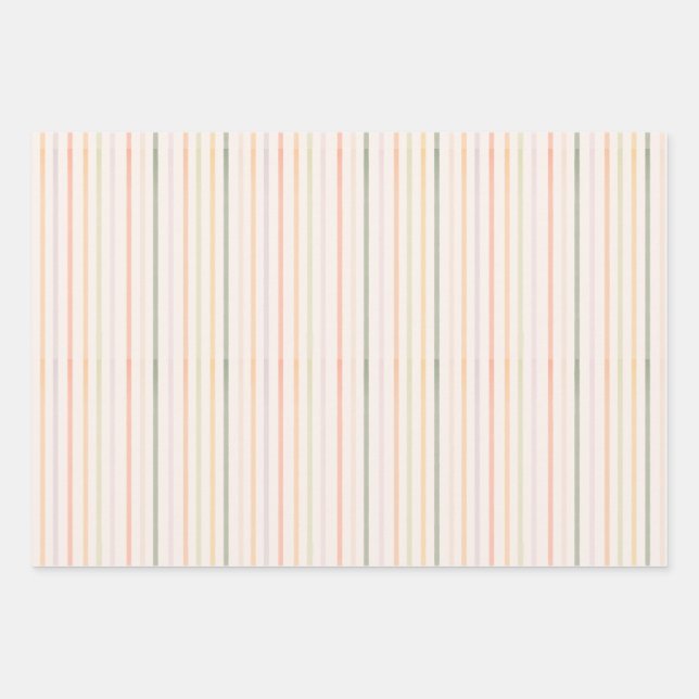 Hoja De Papel De Regalo Envoltura de regalo a rayas (Anverso)