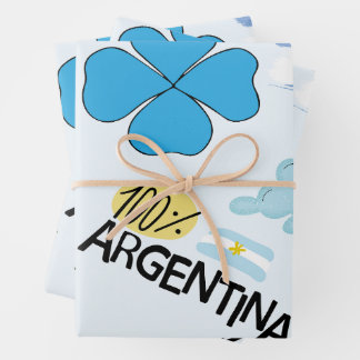 Hoja De Papel De Regalo Envoltura de regalo cultural-argentino con bandera