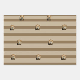 Hoja De Papel De Regalo Envoltura de regalo de león