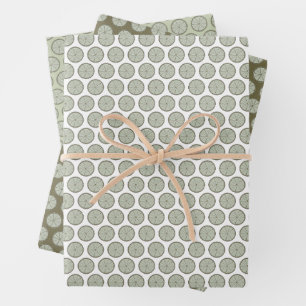 Hoja De Papel De Regalo Envoltura de regalo lima en tres tonos