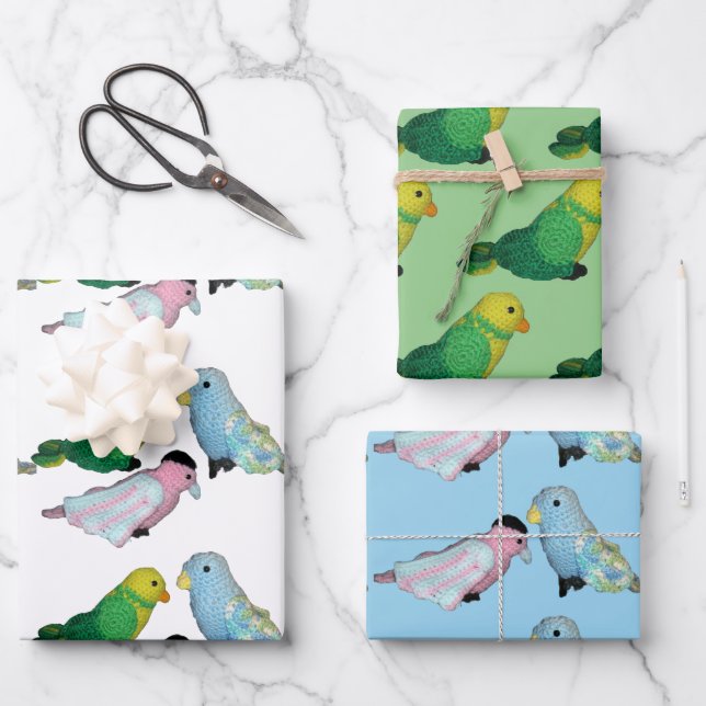 Hoja De Papel De Regalo Envoltura de regalo - Muñecas de paracaídas (Anverso)