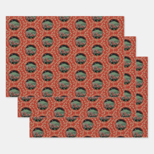 Hoja De Papel De Regalo Envoltura de regalo Wreath de vacaciones de Chatta