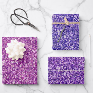 Hoja De Papel De Regalo Envoltura decorativa de regalo con dibujos de líne
