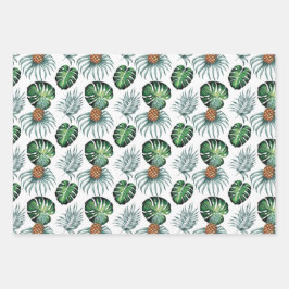 Hoja De Papel De Regalo Envoltura - Monstera / Pinapple