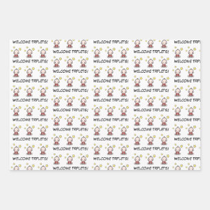 Hoja De Papel De Regalo envoltura para regalo de bebé, también para trilli