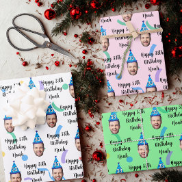 Hoja De Papel De Regalo Envoltura personalizada de regalo de cumpleaños, n