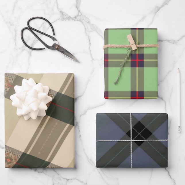 Hoja De Papel De Regalo Envoltura tradicional de tela de plástico (Anverso)