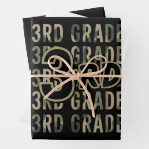 Hoja De Papel De Regalo Equipo de Camuflaje 3er Grado Equipo Regreso a la 