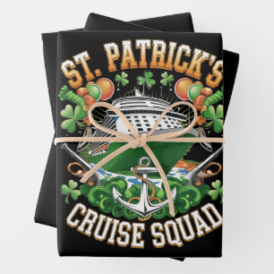 Hoja De Papel De Regalo Equipo de crucero del día de San Patricio 2025 coi