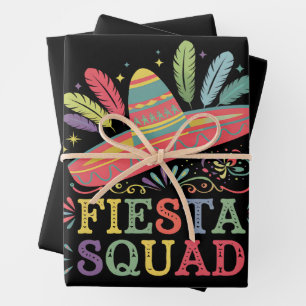 Hoja De Papel De Regalo Equipo de Fiesta Cinco de Mayo Familiar Combinando