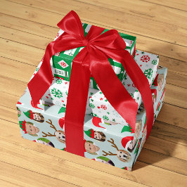 Hoja De Papel De Regalo Equipo de navidades Seis Personalizados fotográfic