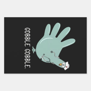 Hoja De Papel De Regalo ER Enfermera Turquia Gobble Squad ER Enfermera Acc