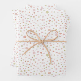 Hoja De Papel De Regalo Erica Confetti Watercolor Dots Wraping Paper