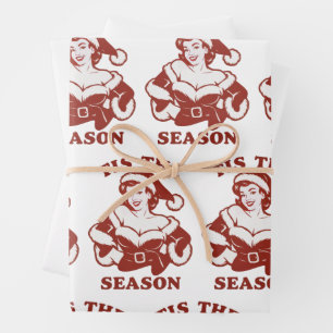 Hoja De Papel De Regalo Es La Temporada Snarky Navidad Sarcástico Divertid