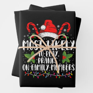 Hoja De Papel De Regalo Es Muy Probable Que Jueguen Pranks En Navidad De L