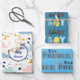 Hoja De Papel De Regalo Es Prince Baby Boy Baby Shower
