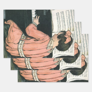 Hoja De Papel De Regalo Escalas de Jessie Willcox Smith, niña de la música