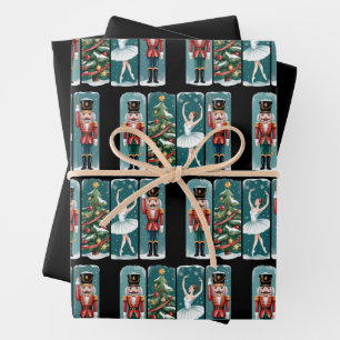 Hoja De Papel De Regalo Escena de vacaciones del ballet navideño El cascan