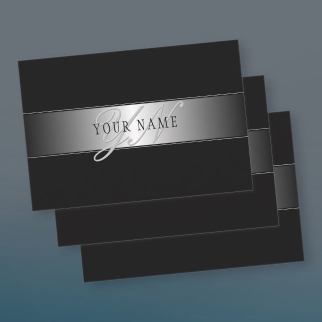 Hoja De Papel De Regalo Escritura Elegante Editable En Monograma | Negra (Subido por el creador)