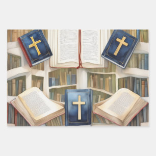 Hoja De Papel De Regalo Escritura y armonía cruzada