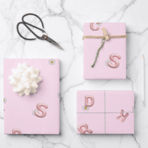 Hoja De Papel De Regalo Escuela de niños ABC de kindergarten daisy Balloon