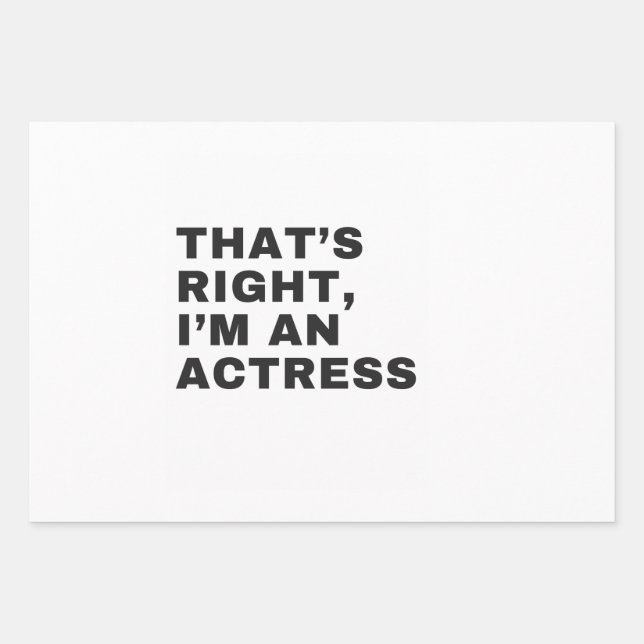 HOJA DE PAPEL DE REGALO ESO ES CIERTO, SOY UNA ACTRIZ (Anverso)