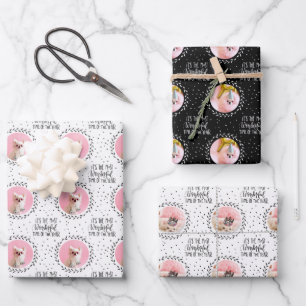 Hoja De Papel De Regalo Esparcen El Pequeño Chi   Personalizado 2 Perro Ma