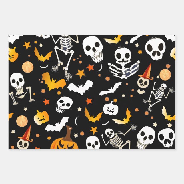 Hoja De Papel De Regalo Especial Halloween (Anverso)