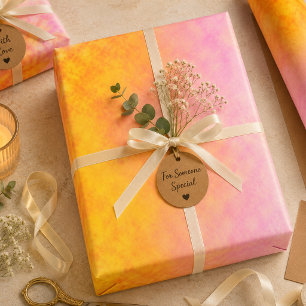 Hoja De Papel De Regalo Espejismo de Pétalo Dorado
