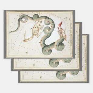 Hoja De Papel De Regalo Espejo de Urania, Mapa Celeste de Astronomía Antig