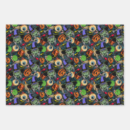 Hoja De Papel De Regalo Espeluznante asusta Halloween