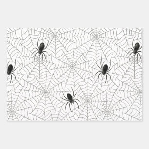 Hoja De Papel De Regalo Espeluznante Creepy Spider Halloween