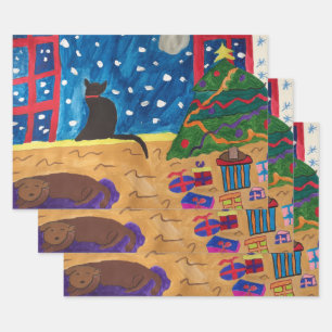 Hoja De Papel De Regalo Esperando Navidades