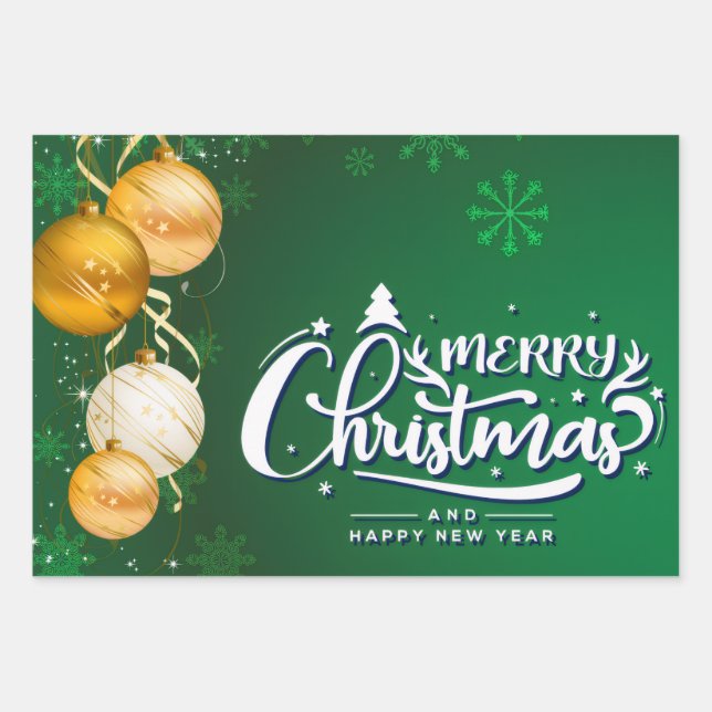 Hoja De Papel De Regalo Espíritu de Navidades mágicos - Diseño festivo (Anverso)