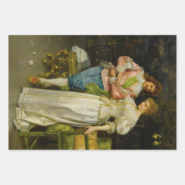 Hoja De Papel De Regalo Esposo y esposa (Boda y matrimonio) (Anverso)