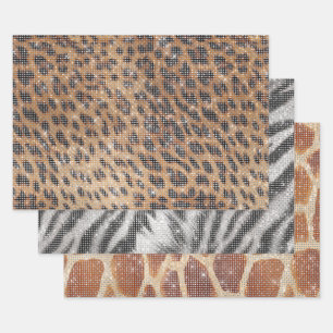 Hoja De Papel De Regalo Espuma de impresión de animales leopardo marrón